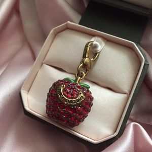 Juicy Couture Ruby Pave Apple Bracelet Charm